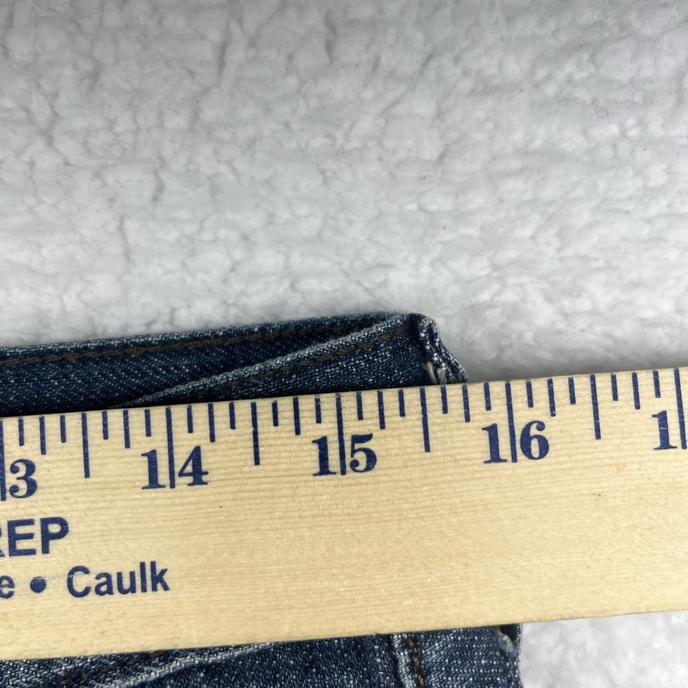 Levis Jeans Mens 33x32 Blue 514 Slim Straight Original Chore Grunge Thrashed Fit - Picture 4 of 16